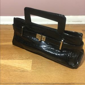 WORN once Charolette Russe Black Snake Clutch